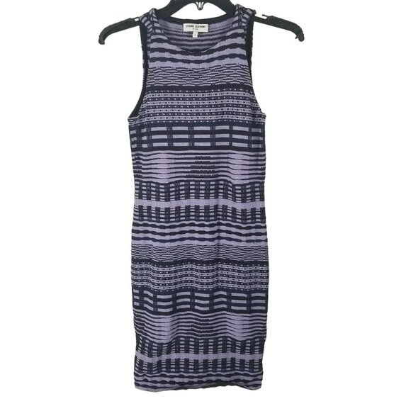 Opening Ceremony Y2K Bodycon Skater Dress Purple Aztec Stripe 2000s Style - Picture 8 of 16